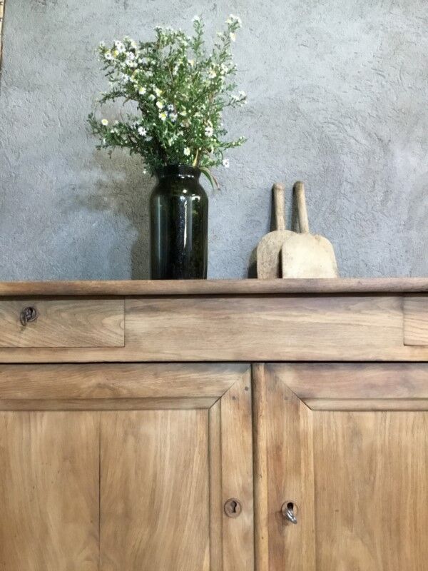 Raw wood sideboard