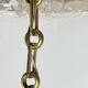 Suspension in white opaline glass and brass 1920 with a gilded brass chain.