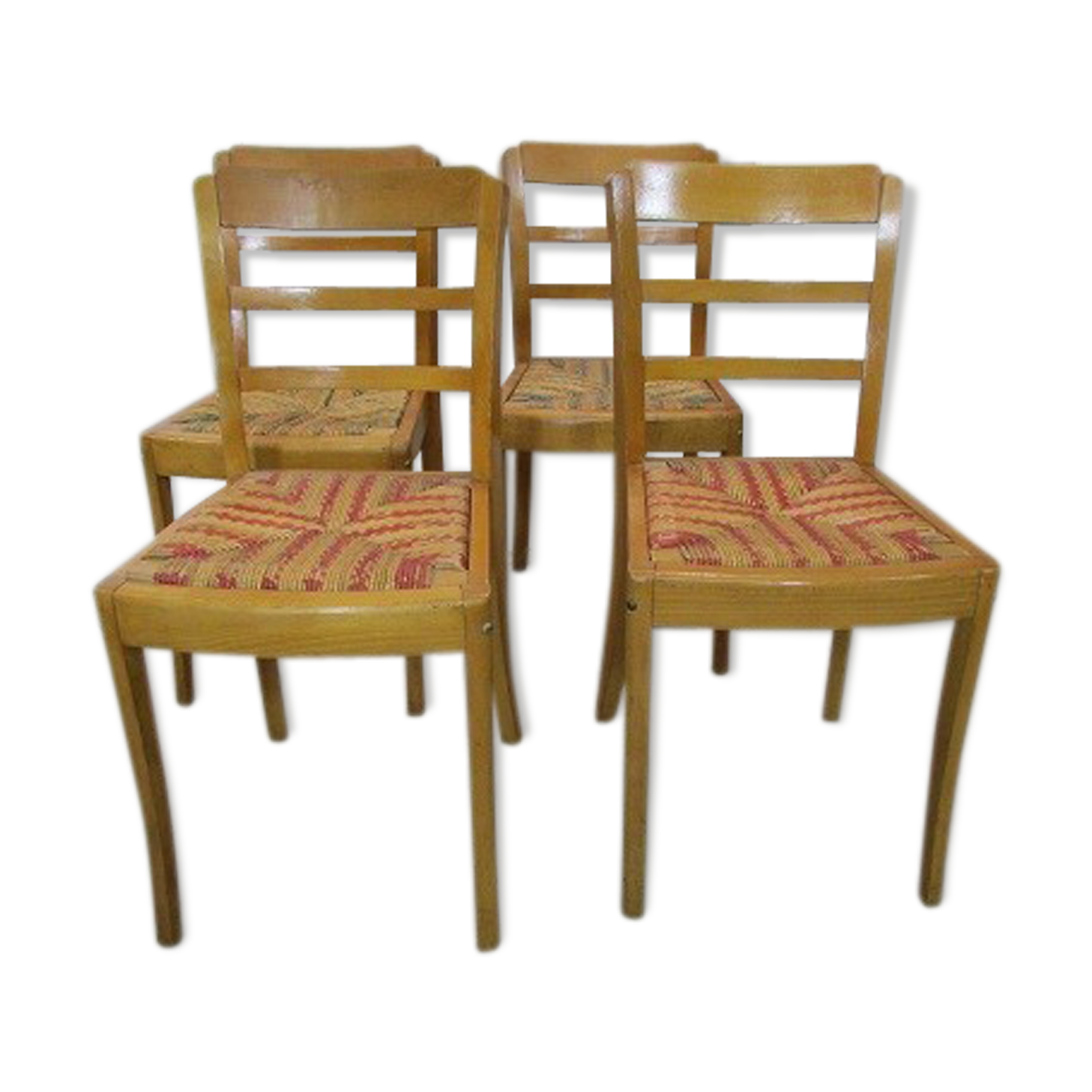 Lot of 4 chairs from the 50s in Monobloc