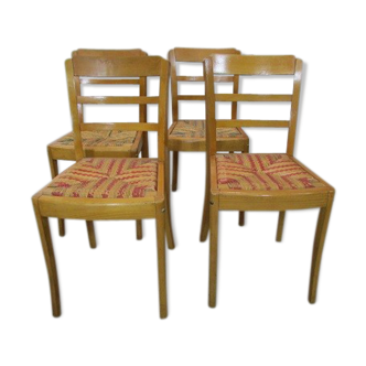 Lot of 4 chairs from the 50s in Monobloc