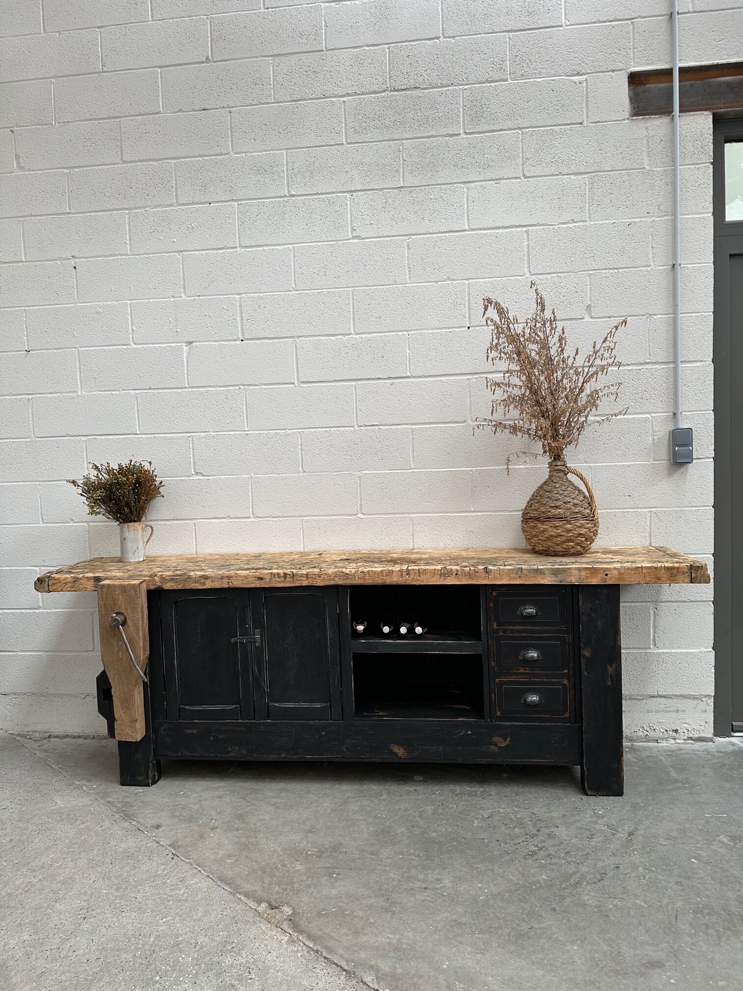 Patinated workbench