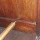 Dressing table art deco in mahogany mirror triptych