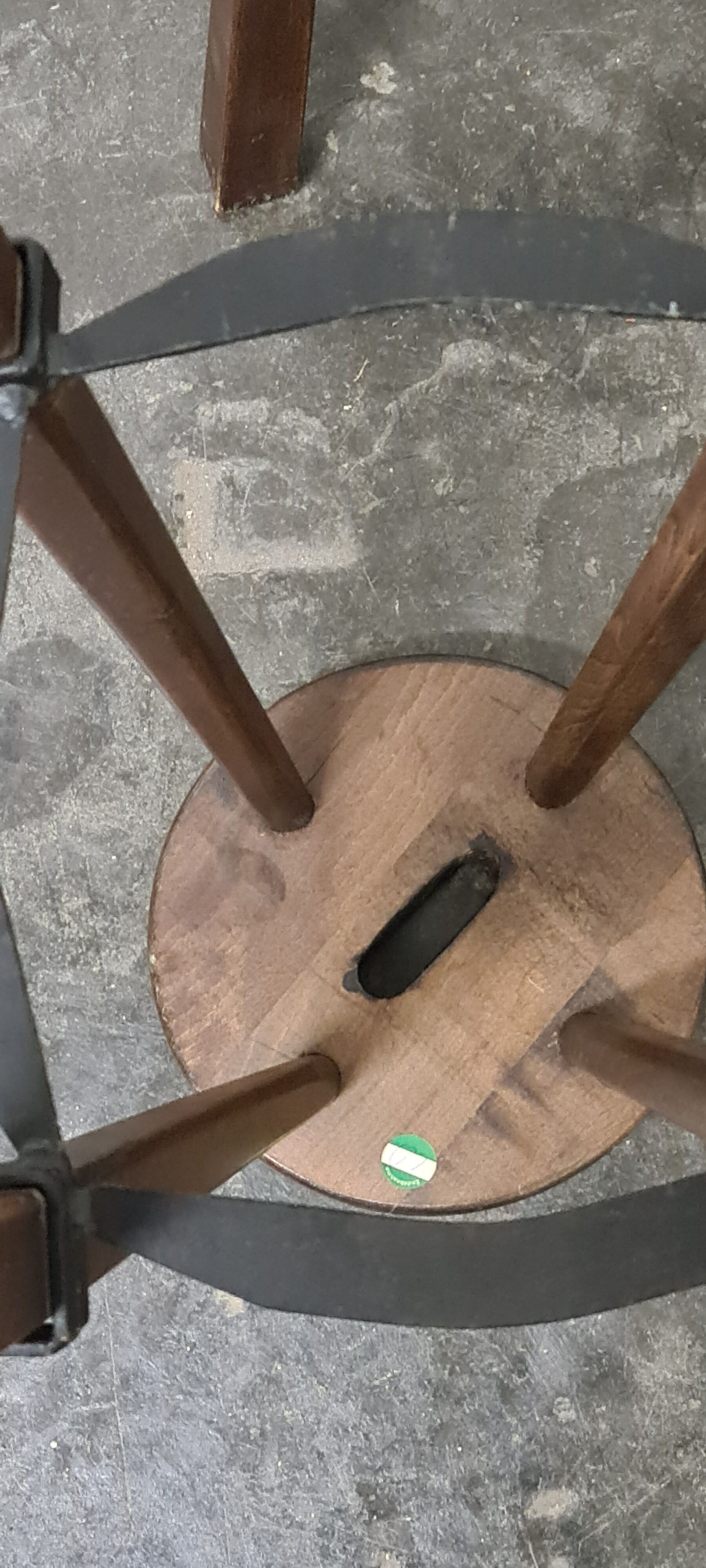 Vintage set of 3 Brutalist bar stools