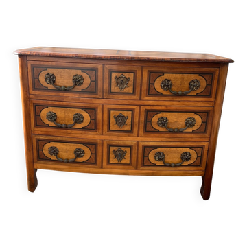 Louis XIV style commode in marquetry – In the manner of Hache