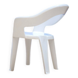 Chaise cossue en résine années 70