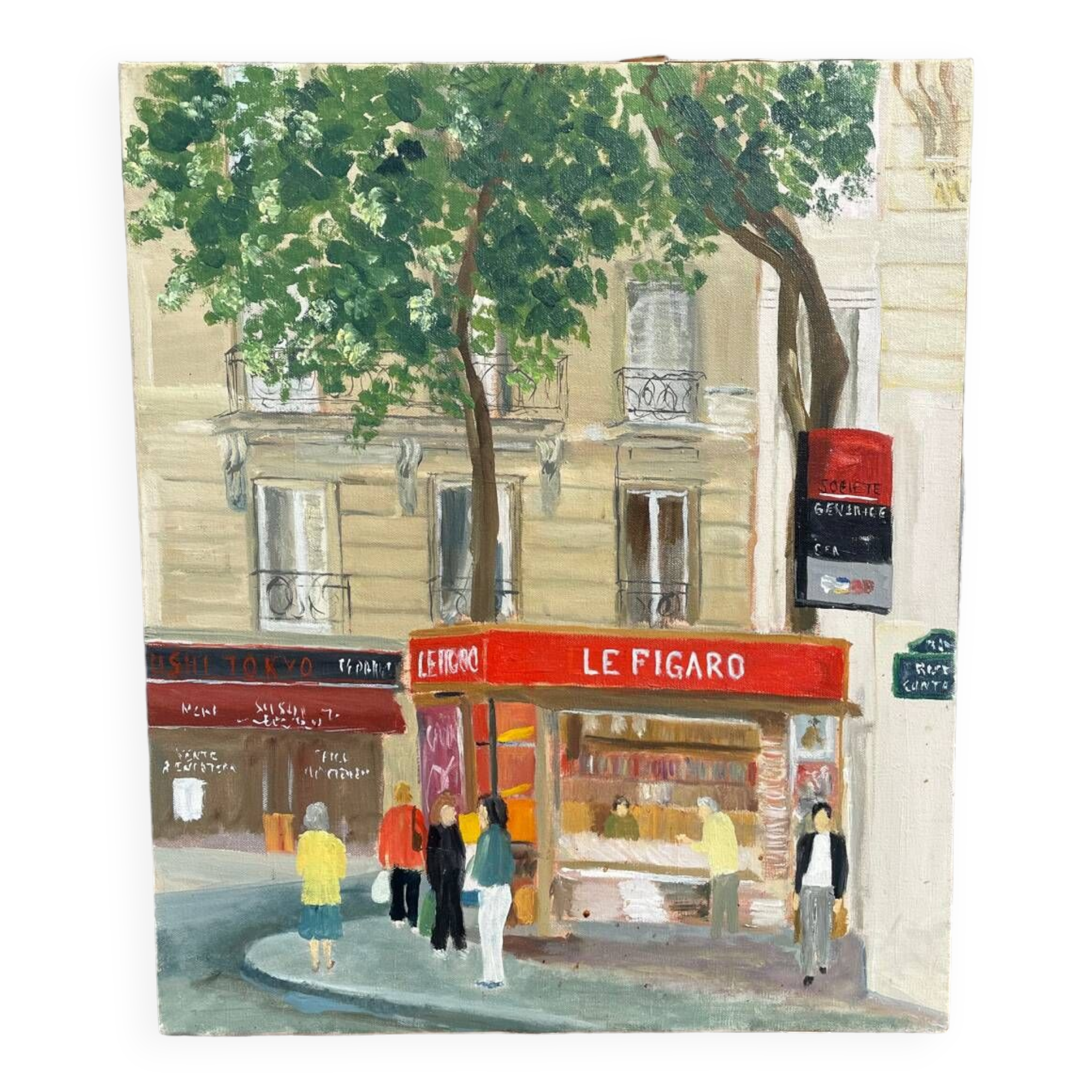 Tableau/peintureTerrasse à Paris Le Figaro