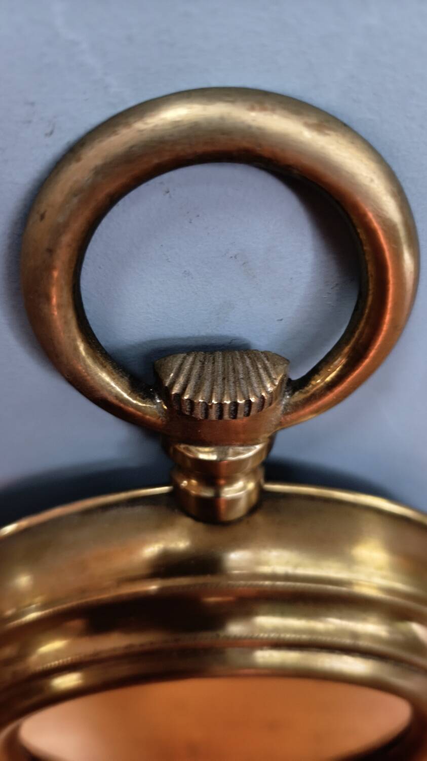 Vintage 1970 brass pocket mirror