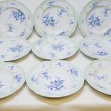 9 Antique KG Lunéville Plates, Regence Model