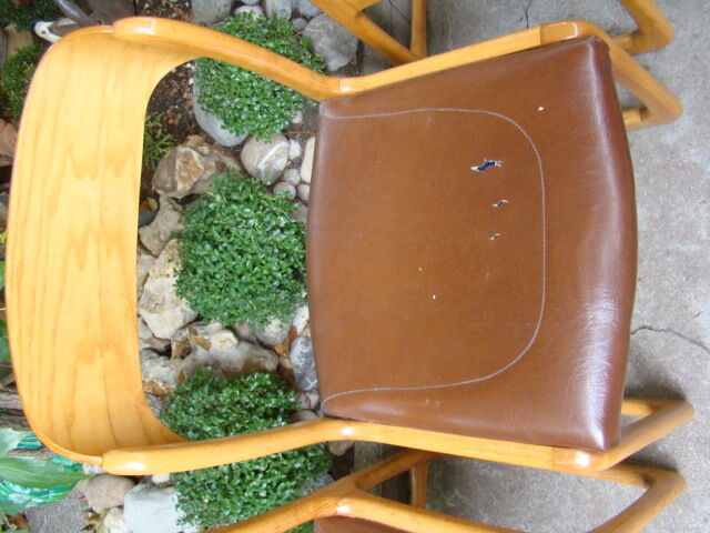 Series of four baumann sleigh chairs