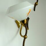 Pair of glass and brass wall light 50/60