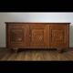 Solid oak sideboard, brutalist and Art Deco work, mid-century.