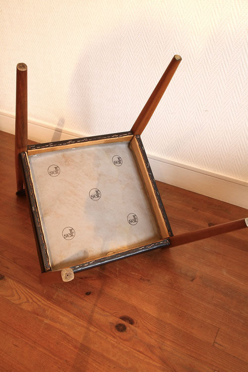 Set of 4 vintage Scandinavian "self" chairs