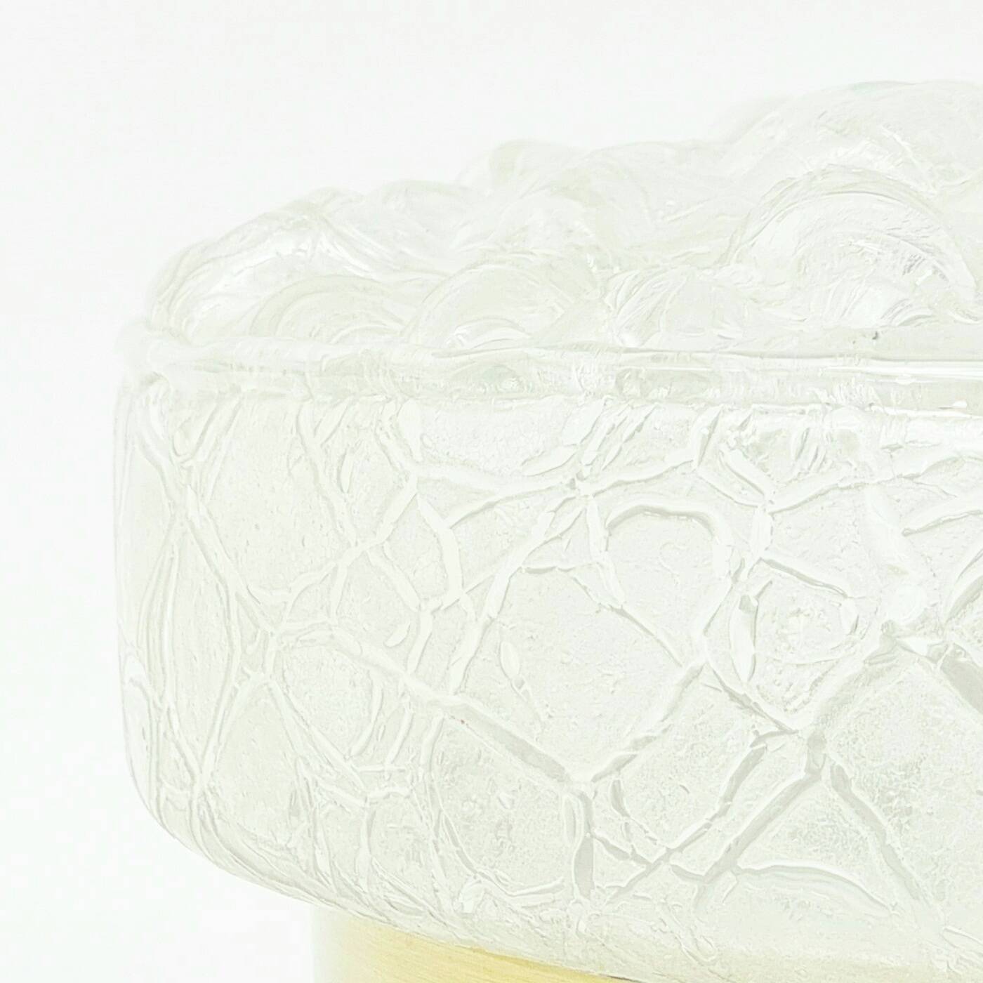 Large Mid-Century Modern Murano Ice Glass Flush Mount from Doria, 1960s