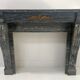 Napoleon III fireplace in blue Turquin marble from the 19th century.