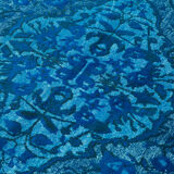 Hand-knotted unique anatolian 1980s 161 cm x 260 cm turquoise carpet