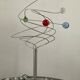 Design lamp of the 80s in brushed aluminum and glass paste