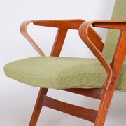 Original Mid-Century Green Beech Armchair, Tatra - Pravenec, Czechia, 1950s