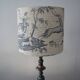 Abat-jour Toile Jouy, forme tambour