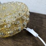 Amber bubble glass round ceiling light Philips 1960