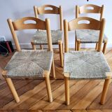 Quatre chaises en osier. Années 1960