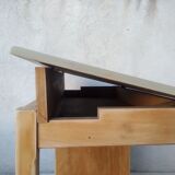 Vintage desk in beech and oak 60s