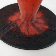 Vintage 1970s Art De France Pate-De-Verre Glass Table Lamp