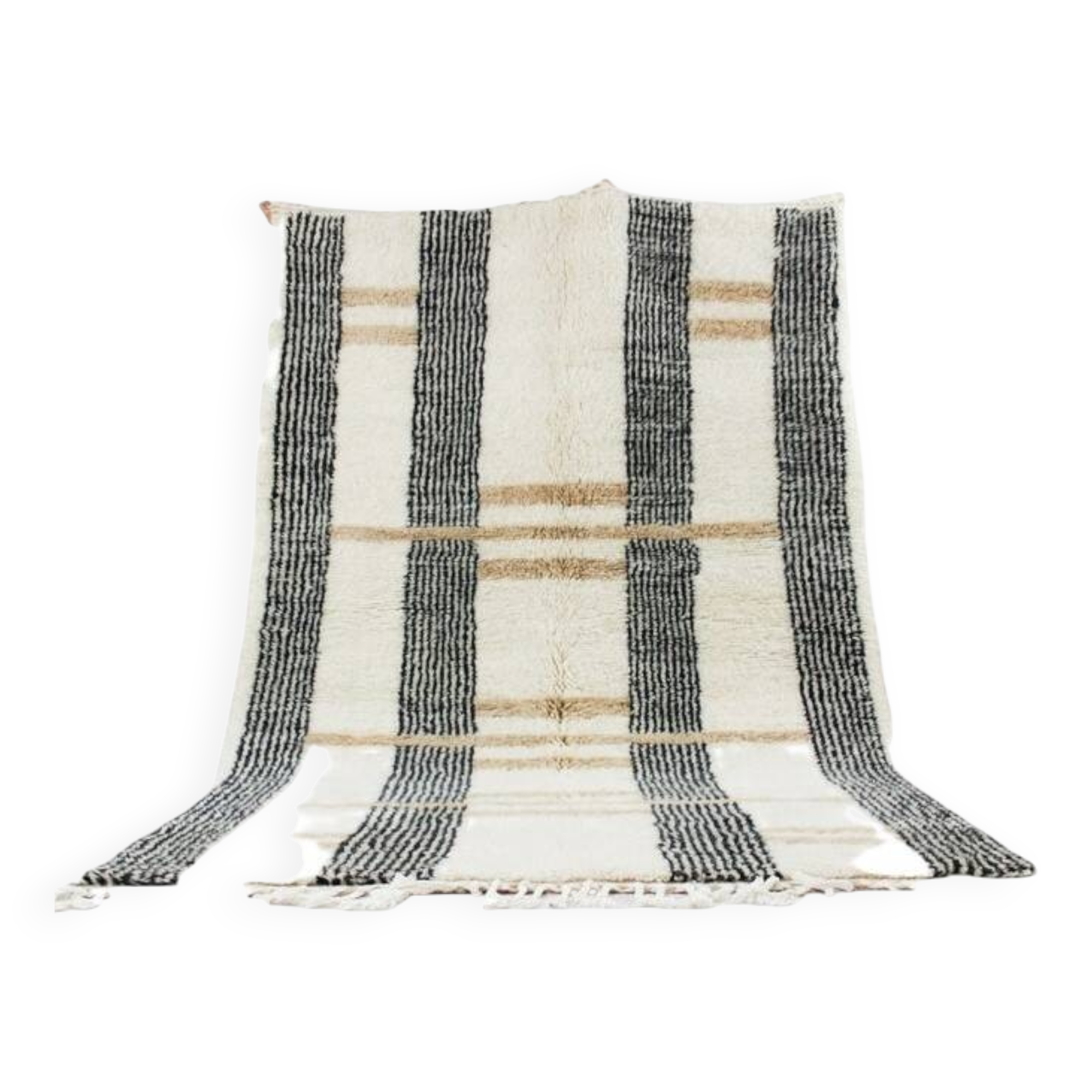 White Moroccan Rug - Modern Handwoven Living Room Rug 150/250cm