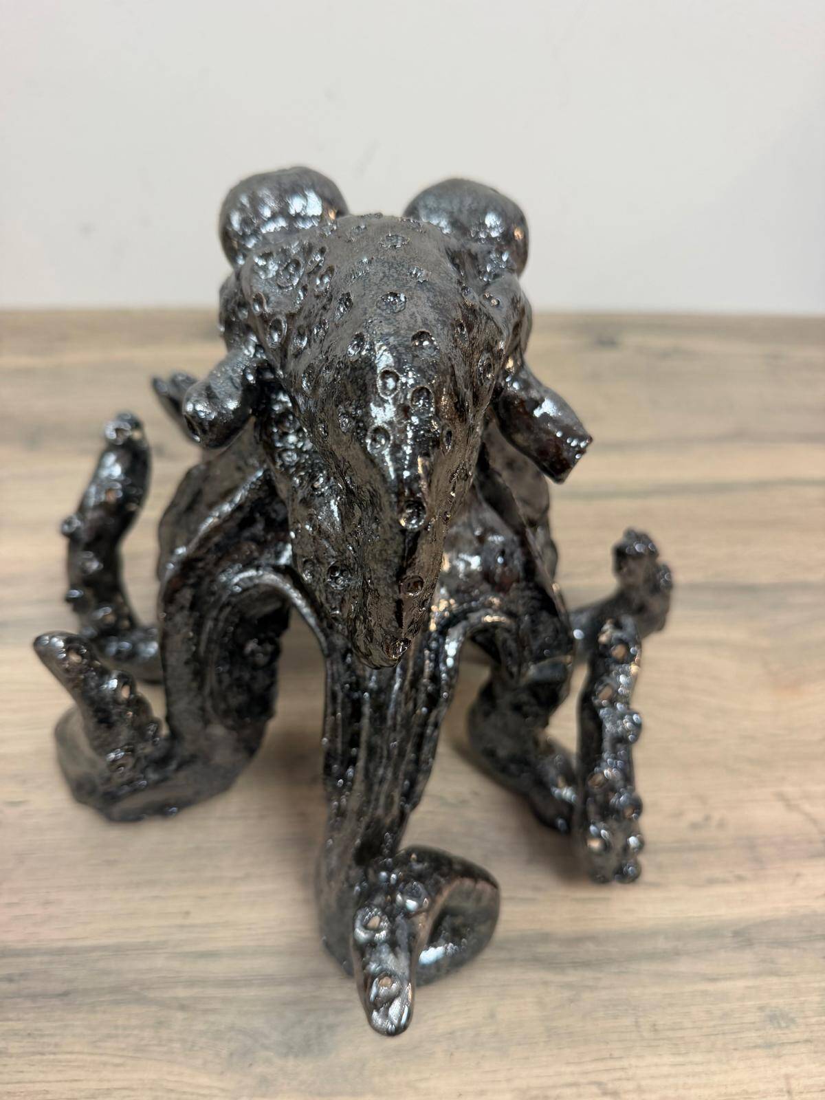 Octopus "Léonie" in glazed terracotta