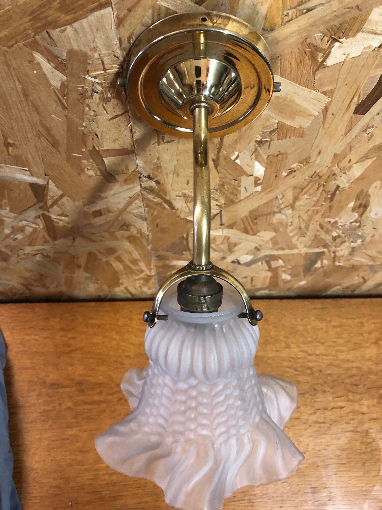 Tulip wall lamp sandblasted glass