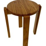 Mid century pinewood stool, 1960s minimalistic design