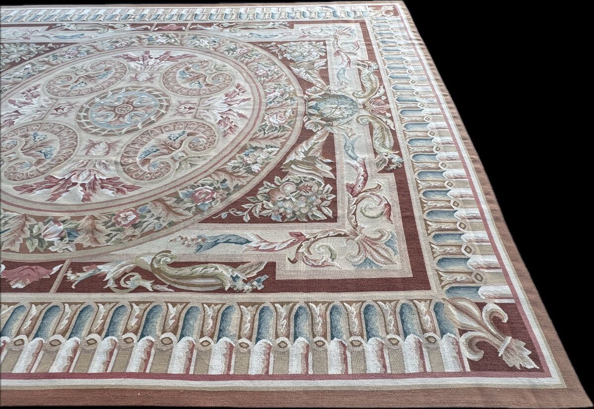 Aubusson style knotted rug 312x245 cm