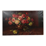 Large Flower Painting Still Life Roses Oil on Canvas 100x60cm