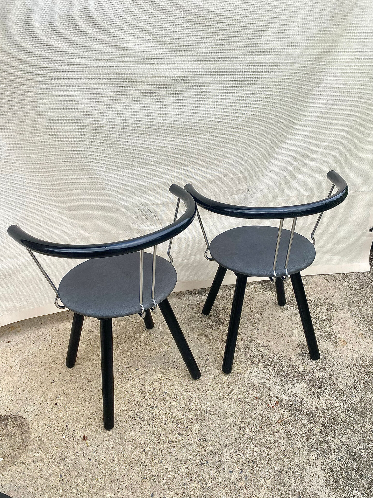 Techna armchairs – asahi kogyo, italian manufacture, 1990s
