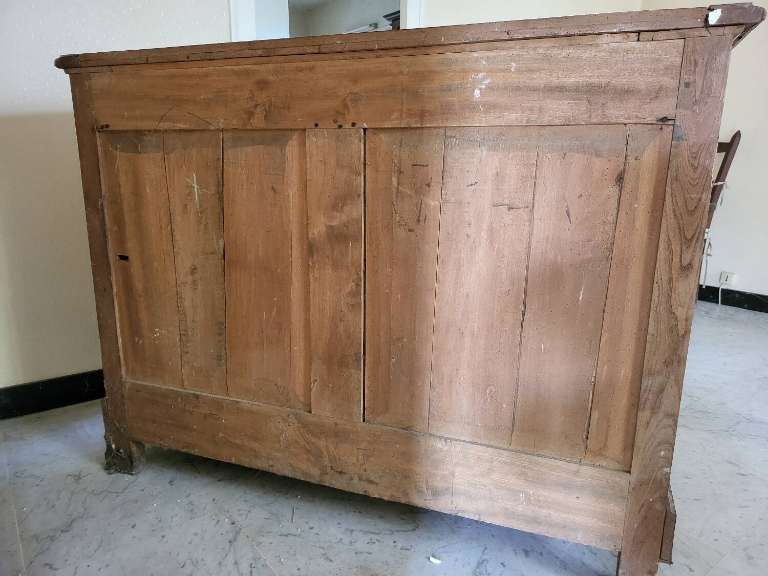 Antique solid wood sideboard – 2 drawers, 2 doors – natural patina