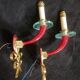 Appliques bronze et verre jules leleu art deco