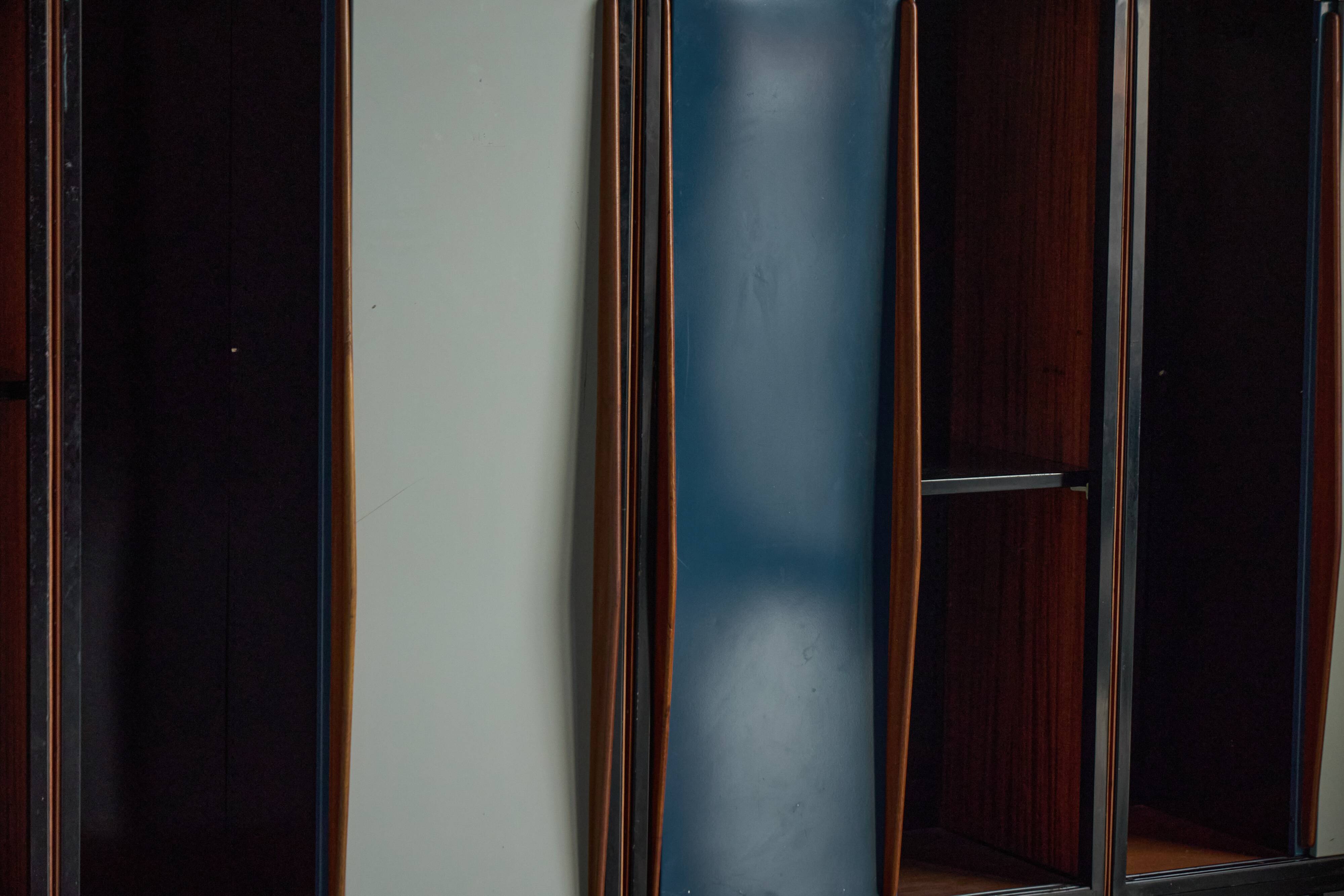 Modernist wardrobes by Willy Van Der Meeren for Tubax, Belgium, 1950s