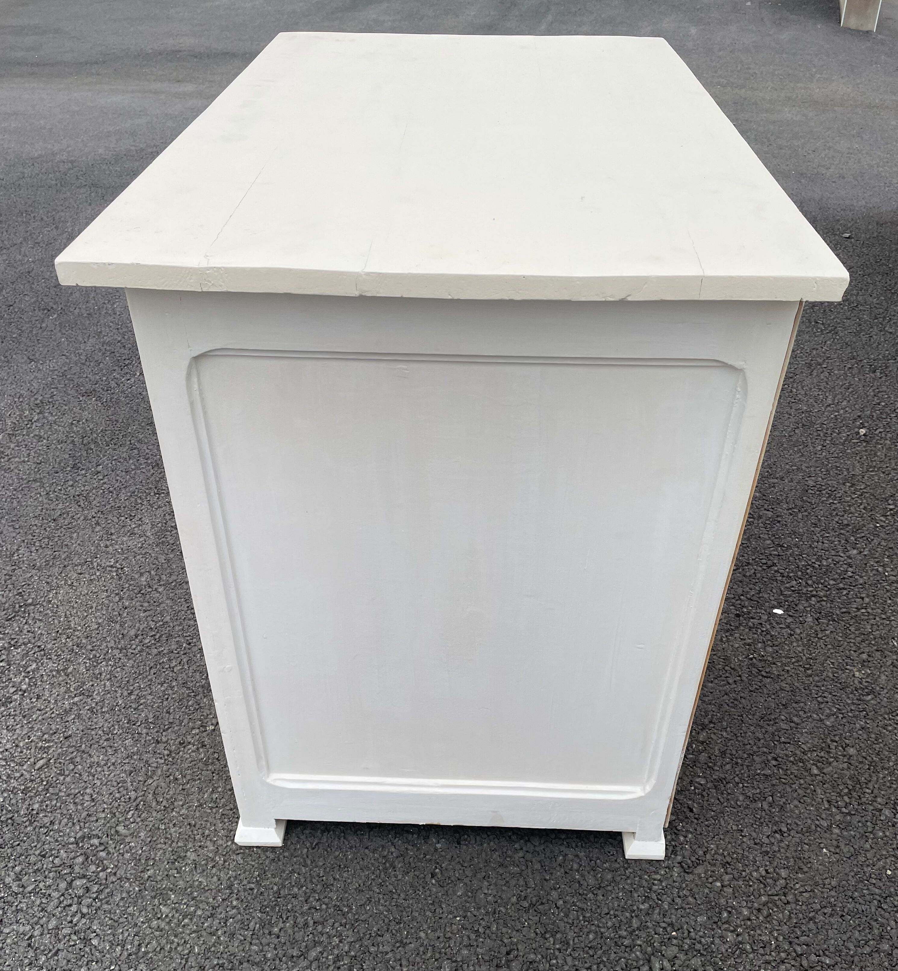 Moulded white sideboard