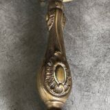 Old gilded bronze lamp base with Louis XV style rocaille decoration