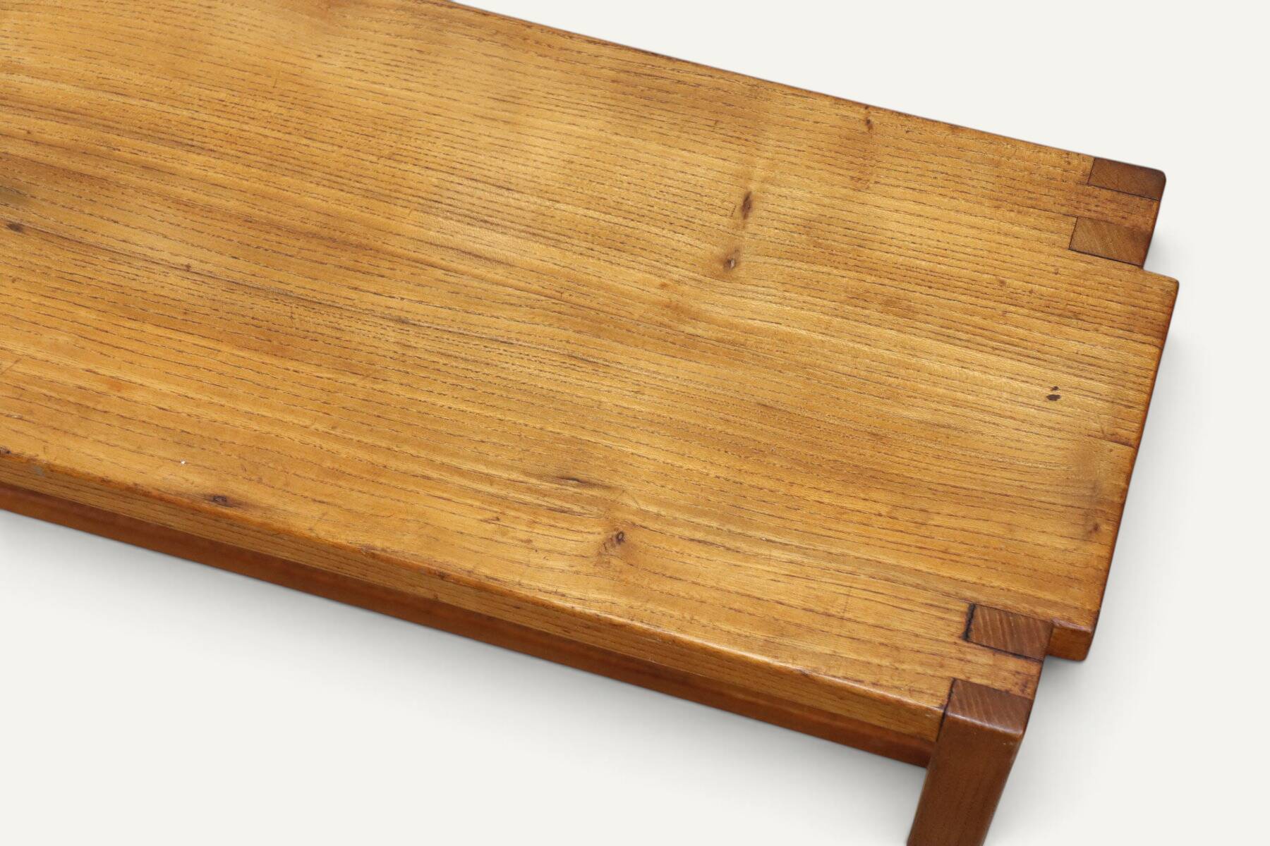 S09 bench in solid oak by Pierre Chapo – 1970s