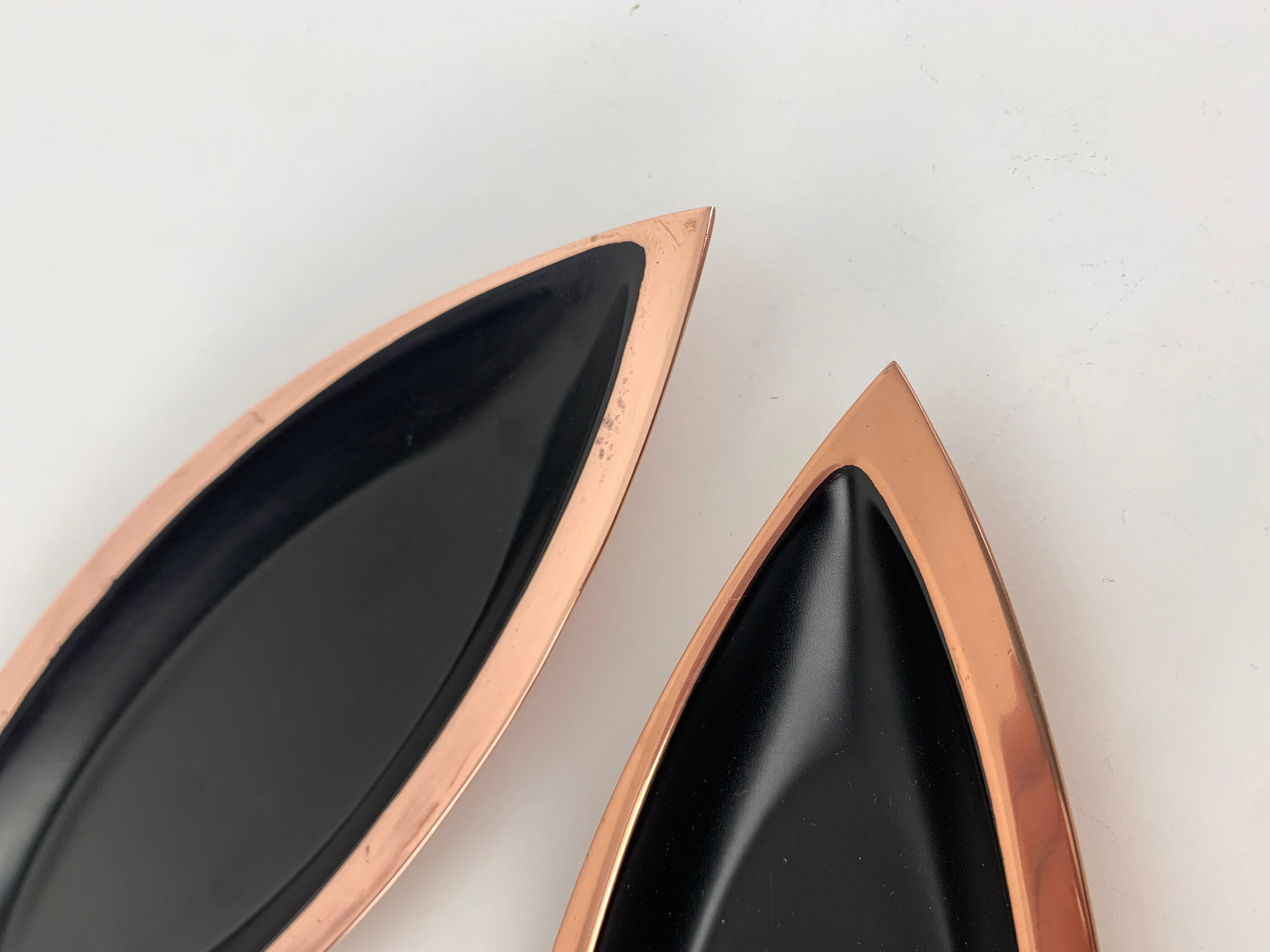 Pair of scandinavian copper cups or bowls ystad metall, design gunnar ander, sweden