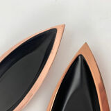 Pair of scandinavian copper cups or bowls ystad metall, design gunnar ander, sweden