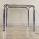 1970s coffee table glass and chrome steel