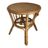 Rattan coffee table, bamboo