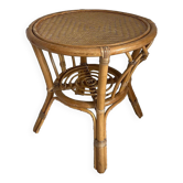 Rattan coffee table, bamboo