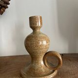 Antique stoneware candle holder