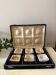 Onyx storage boxes in a velvet box