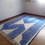 Traditional Moroccan rug, natural wool, 3 x 2 m.
