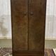Small English Art Deco student wardrobe in walnut from the 1950s.