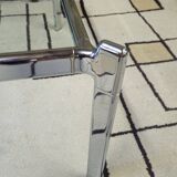 Chrome and glass coffee table, 1970