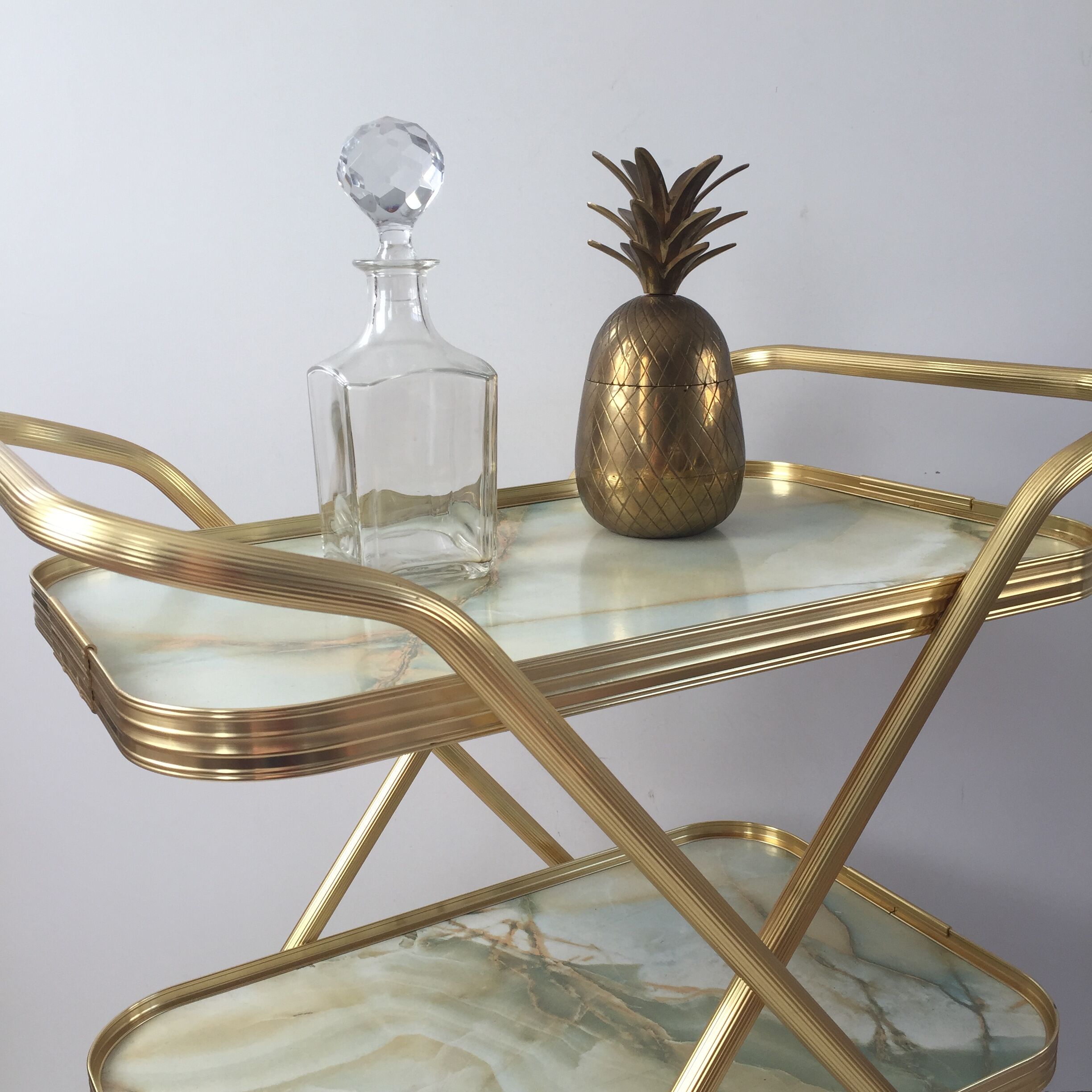 Golden vintage folding service